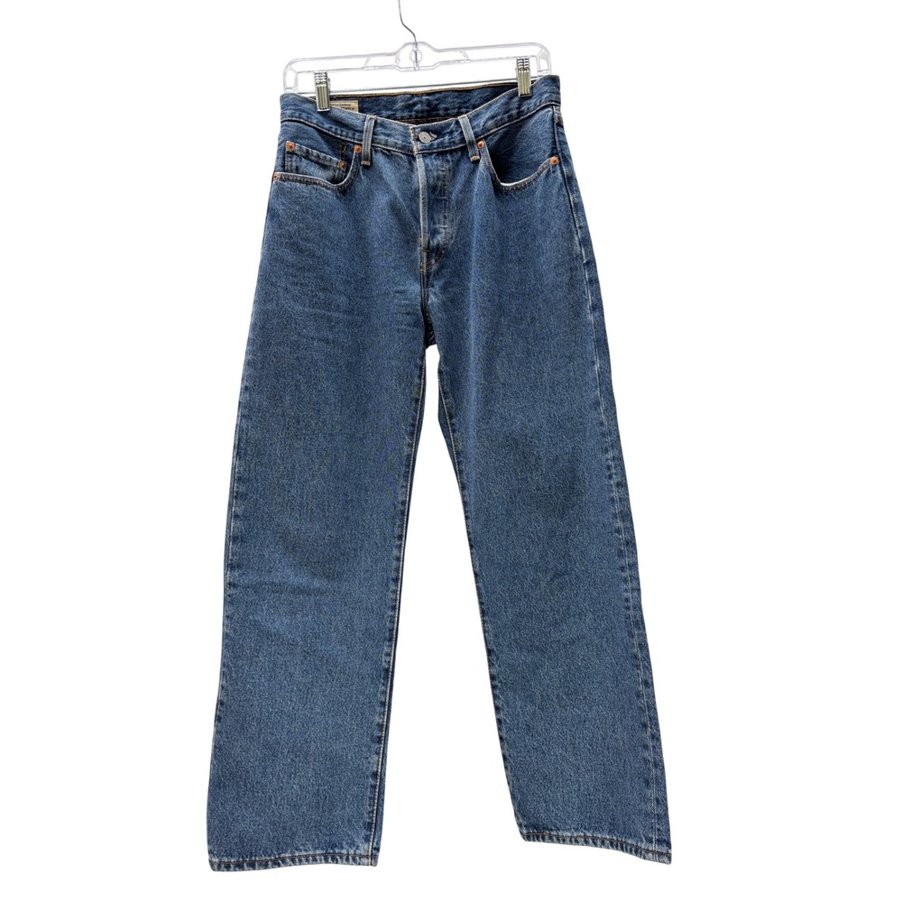 Levis 501 90s Premium Straight Leg Jeans Blue Denim Mid Wash Size 26Wx27L